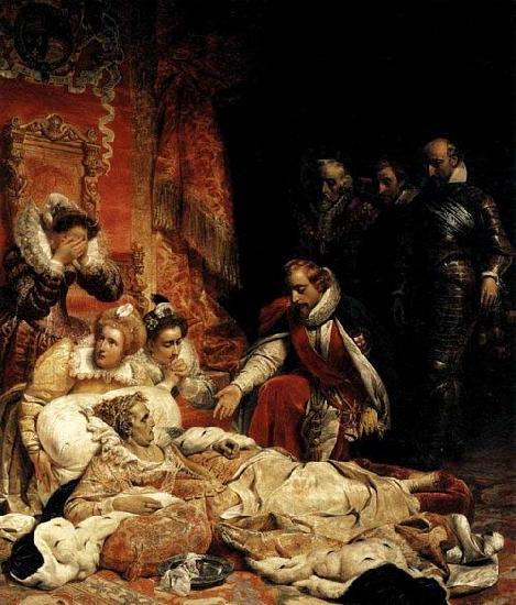 Paul Delaroche The Death of Elizabeth I, Queen of England oil painting picture